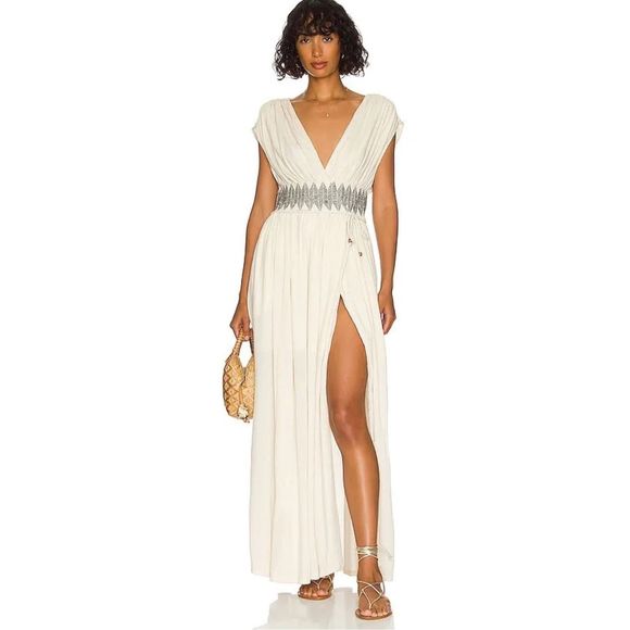 New Free People Devon Midi Dress in Black Size Small - Picture 1 of 6